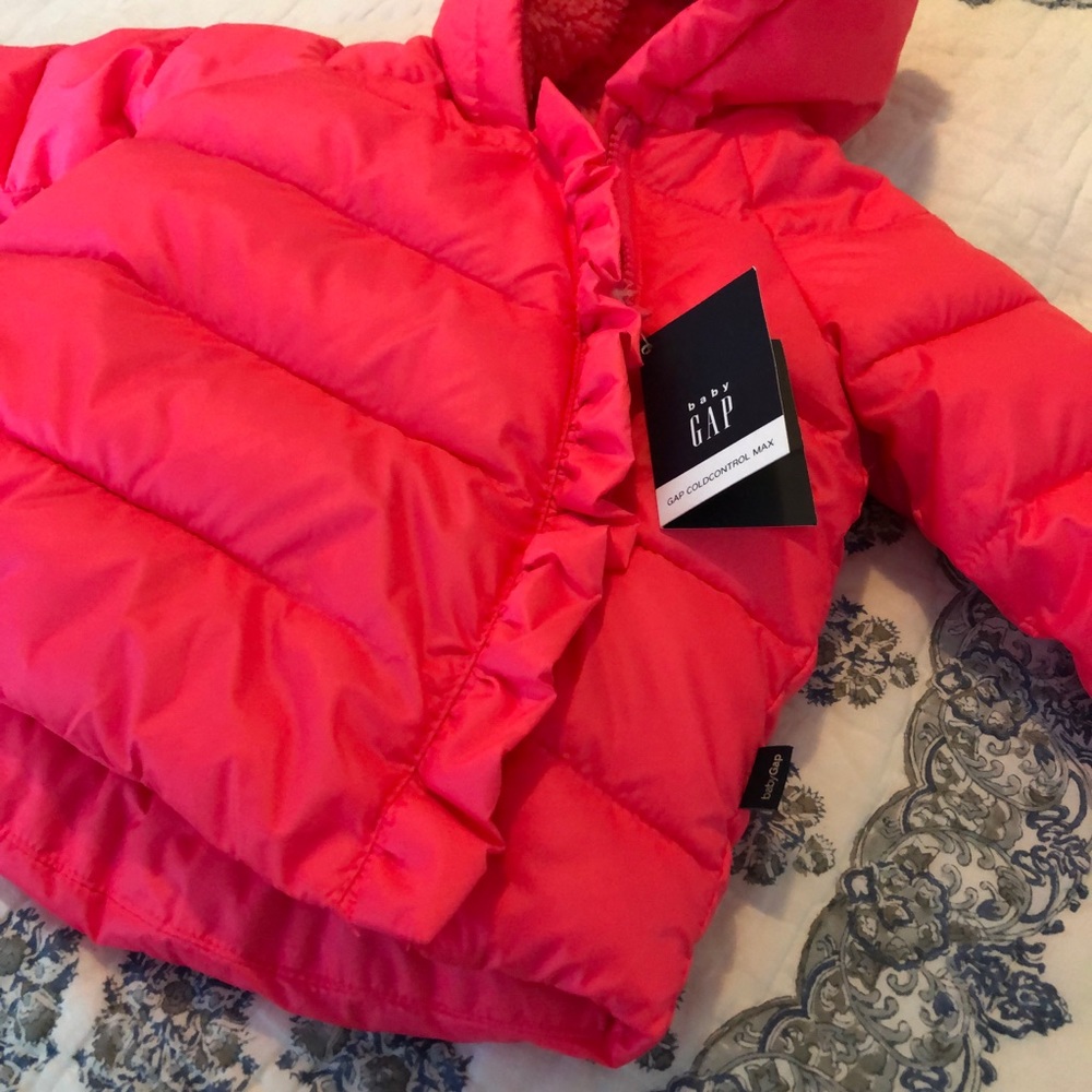 Baby Gap Pink Cold Control Max Coat Kimono 6-12M - Picture 9 of 11